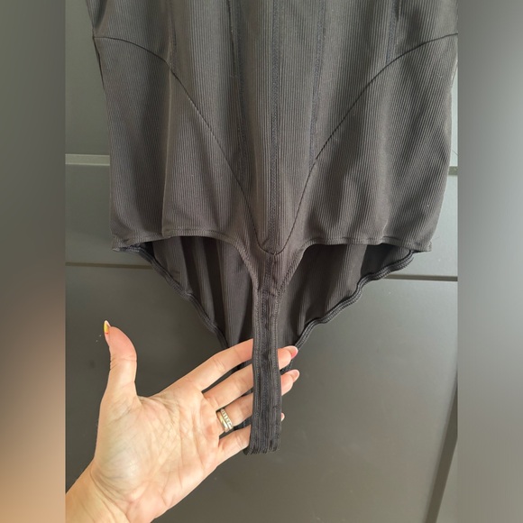 Intimately Free People That Girl Corset Black Bodysuit Scoop Neck Thong V Neck - Picture 8 of 10